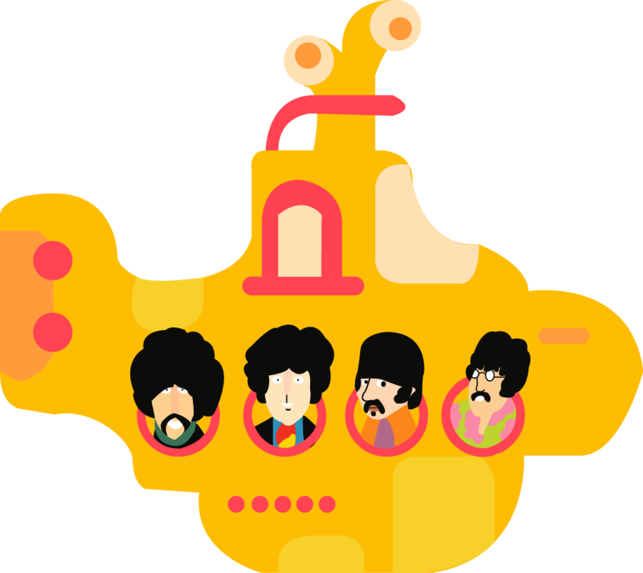 Beatles Vector Yellow Submarine, HD Png Download PNG with transparent background