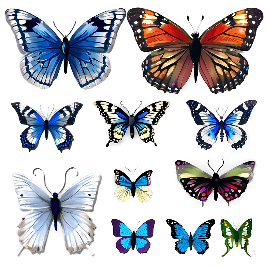 Beautiful Butterflies PNG 05232024 PNG with transparent background