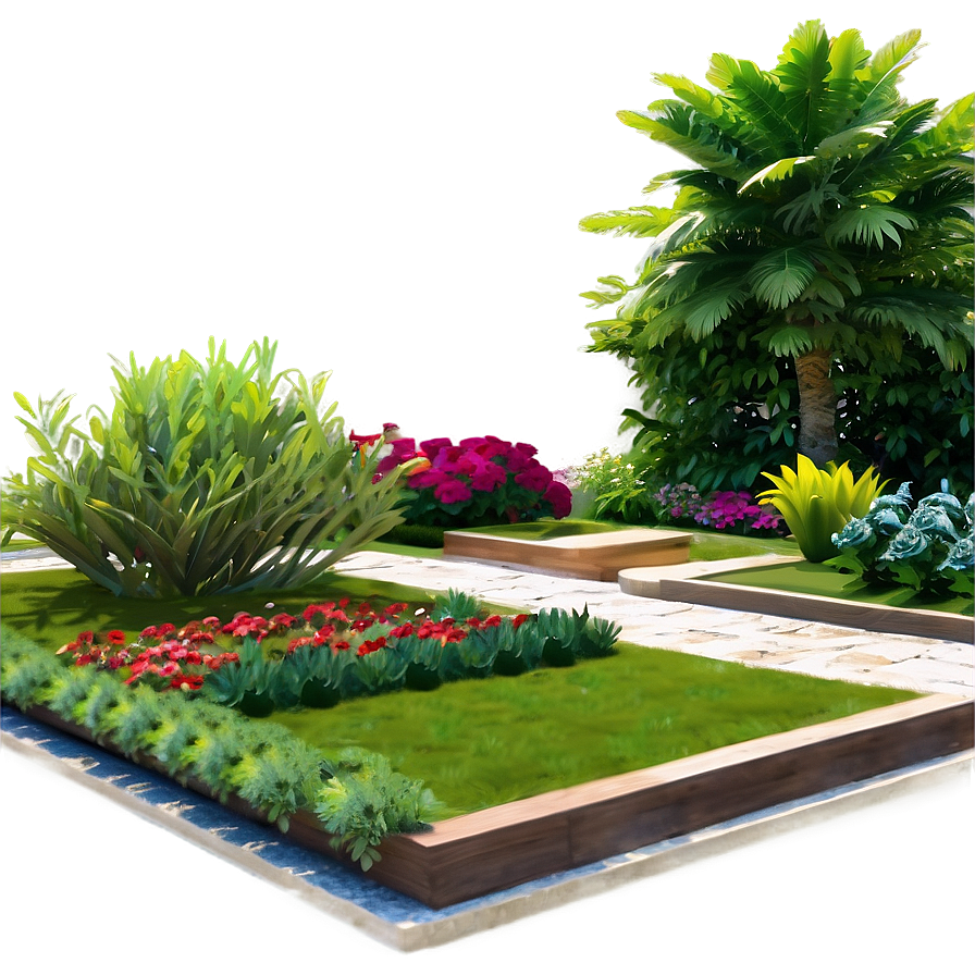 Beautiful Garden Layout PNG 06112024 PNG with transparent background