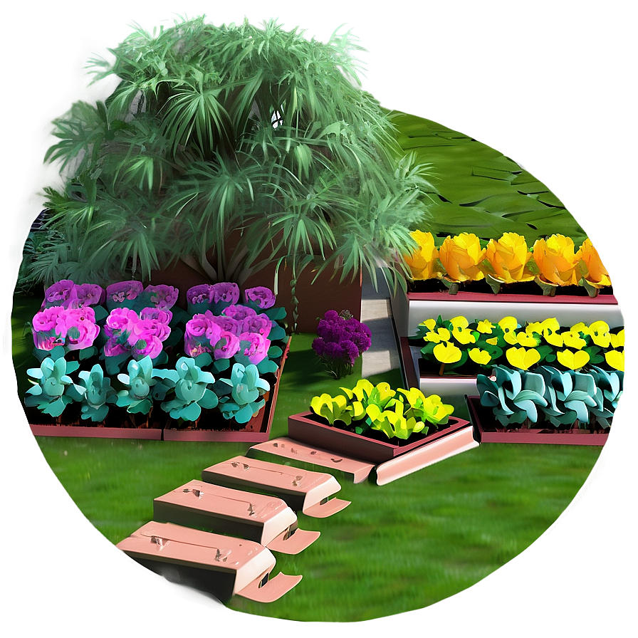 Beautiful Garden Layout PNG jhy71 PNG with transparent background
