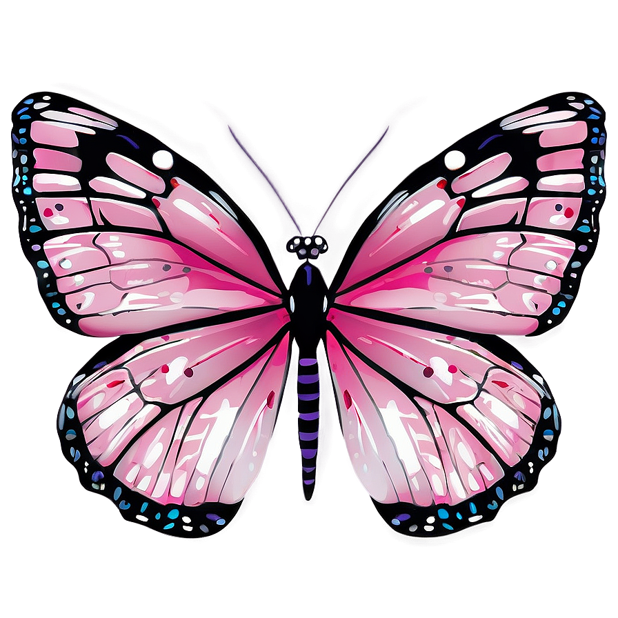 Beautiful Pink Butterfly Graphic Png 06212024