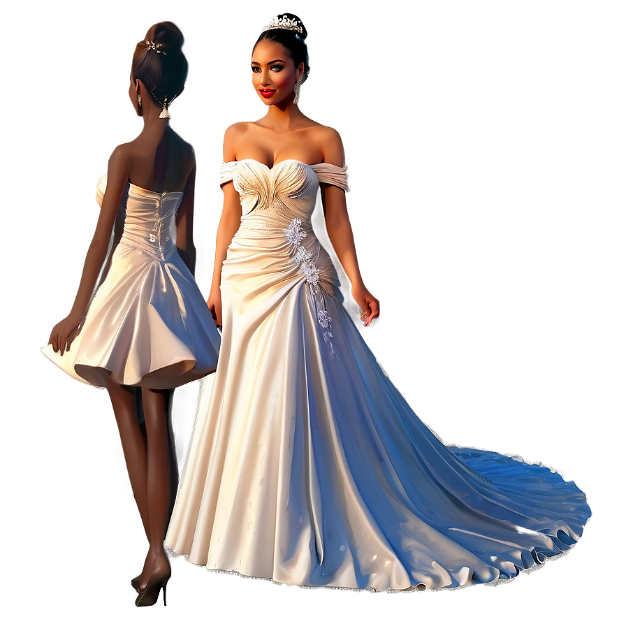 Beautiful Wedding Dress Png Bso67