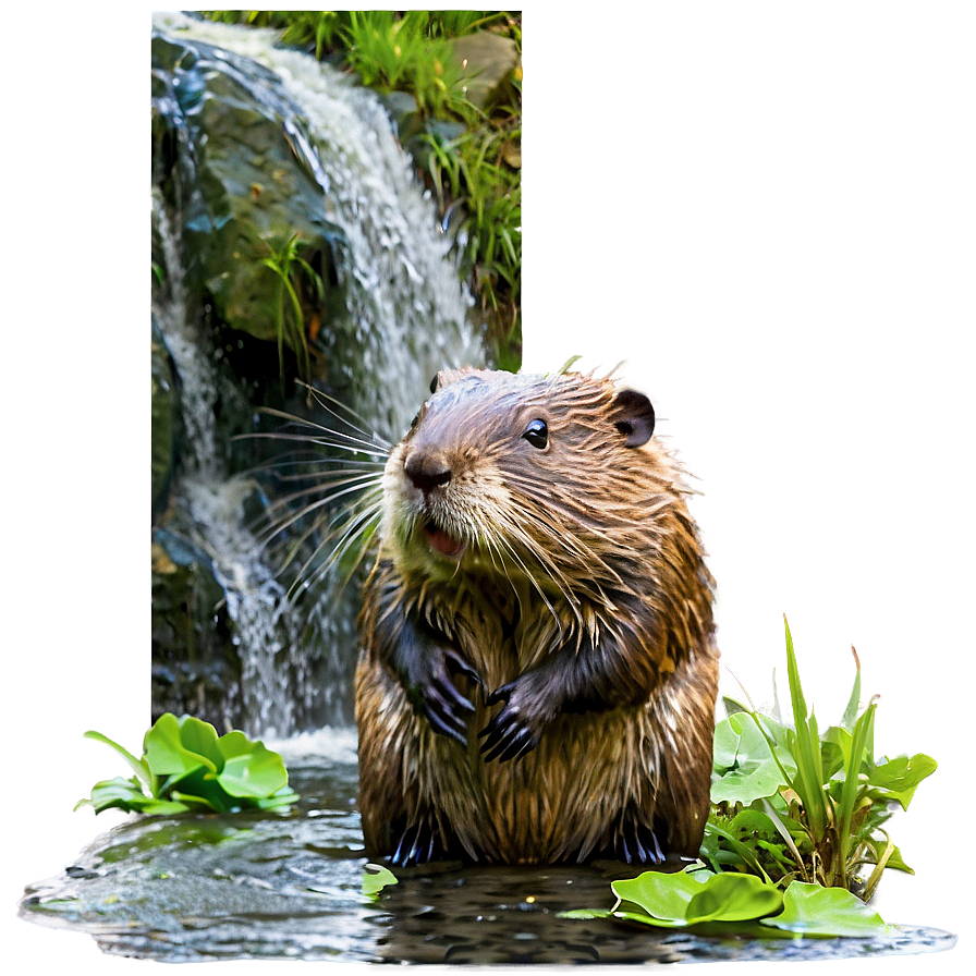 Beaver Building Dam PNG oci PNG with transparent background