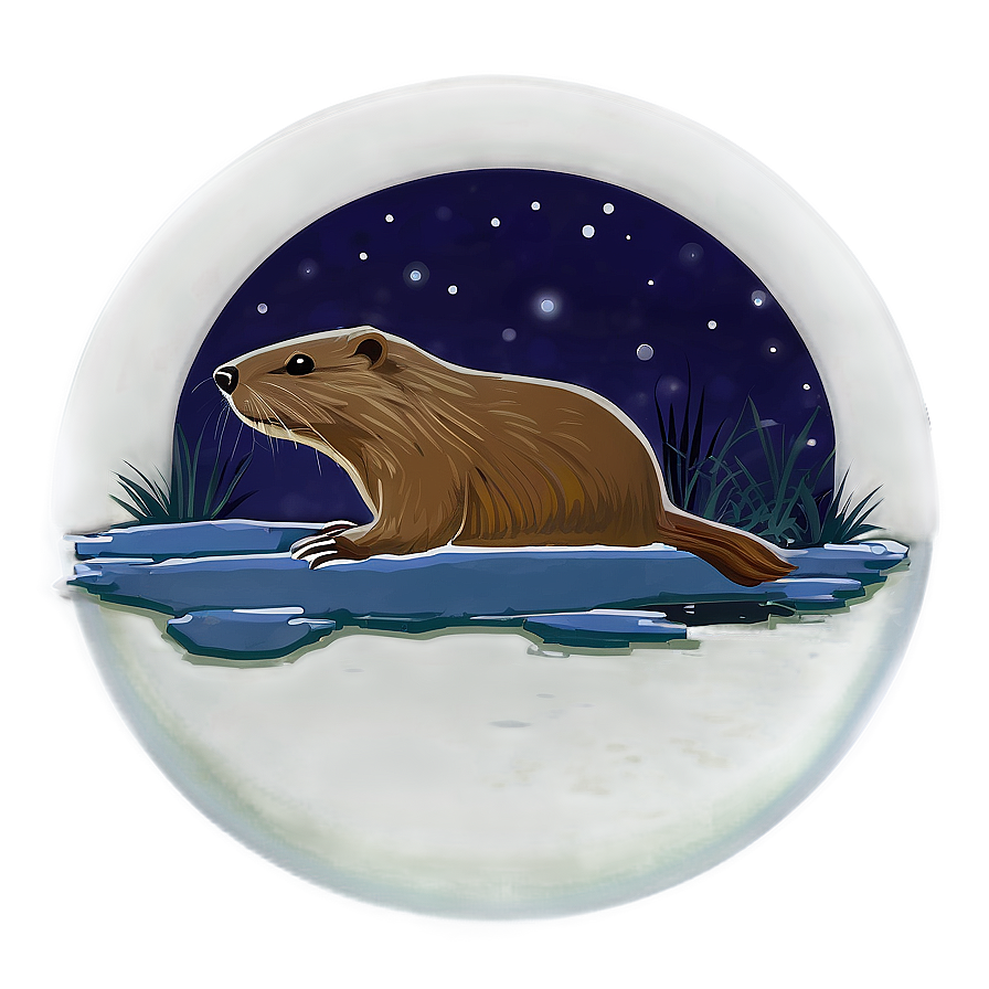 Beaver By Moonlight Png 29