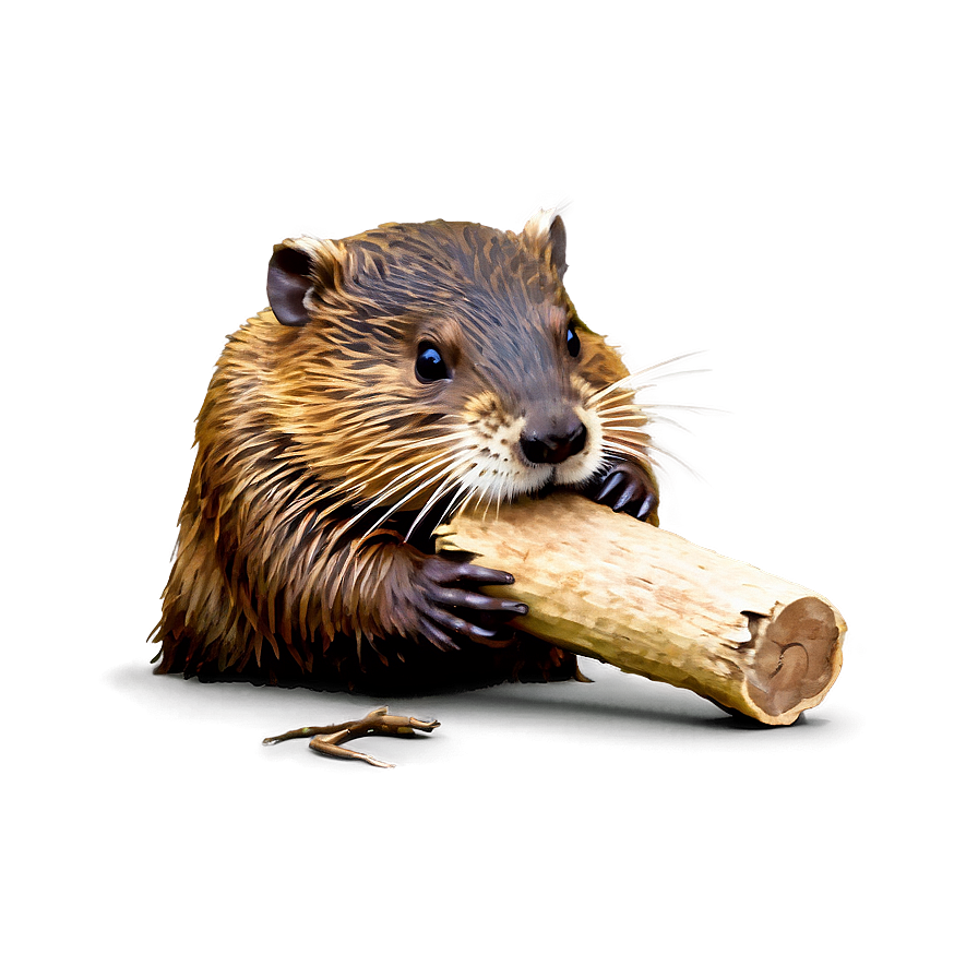 Beaver Chewing Wood Png 20