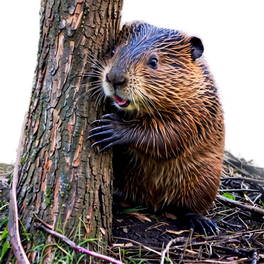 Beaver Feeding On Bark Png Odj69