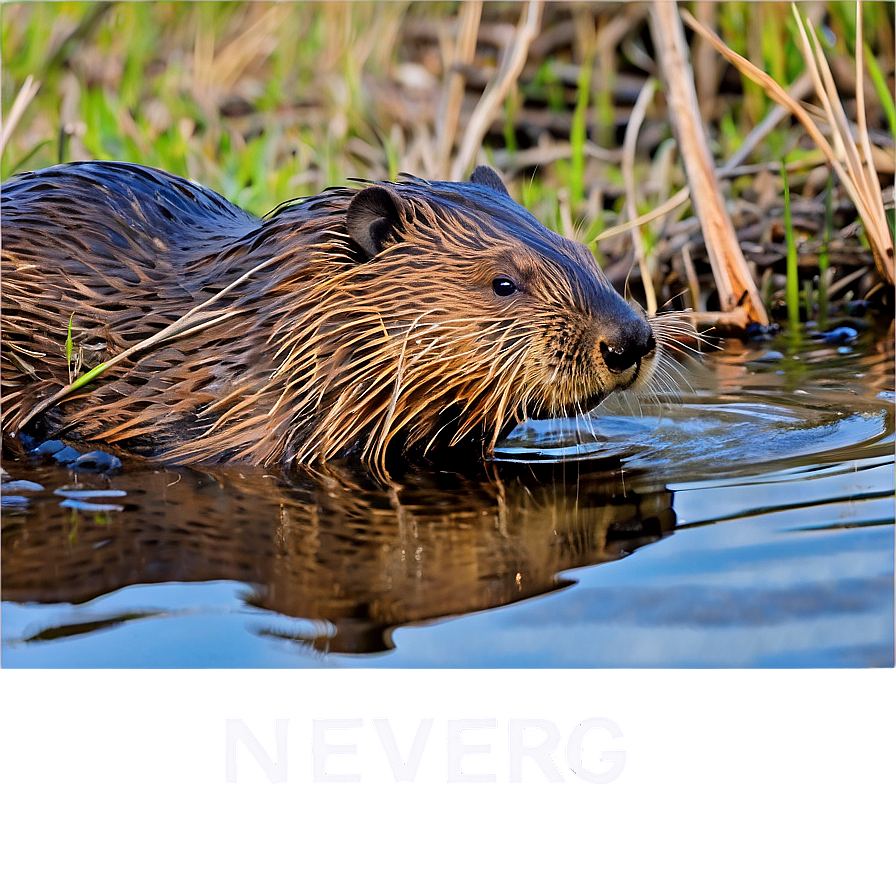Beaver in Natural Habitat PNG 05242024 PNG with transparent background