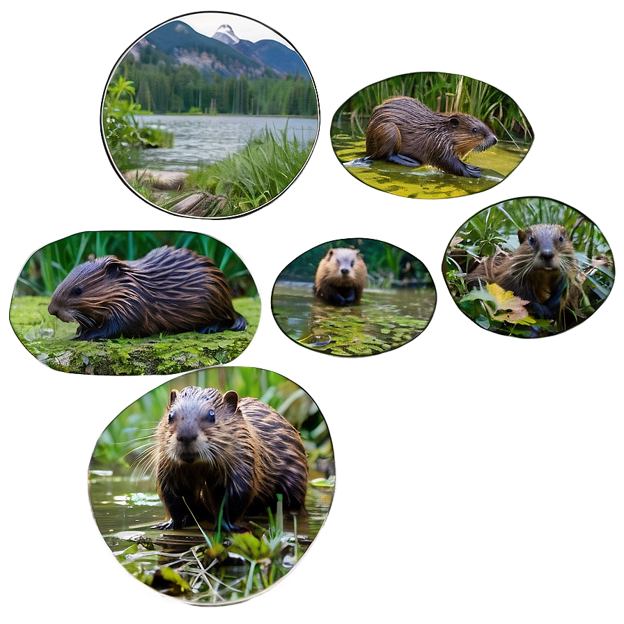 Beaver in Natural Habitat PNG 40 PNG with transparent background