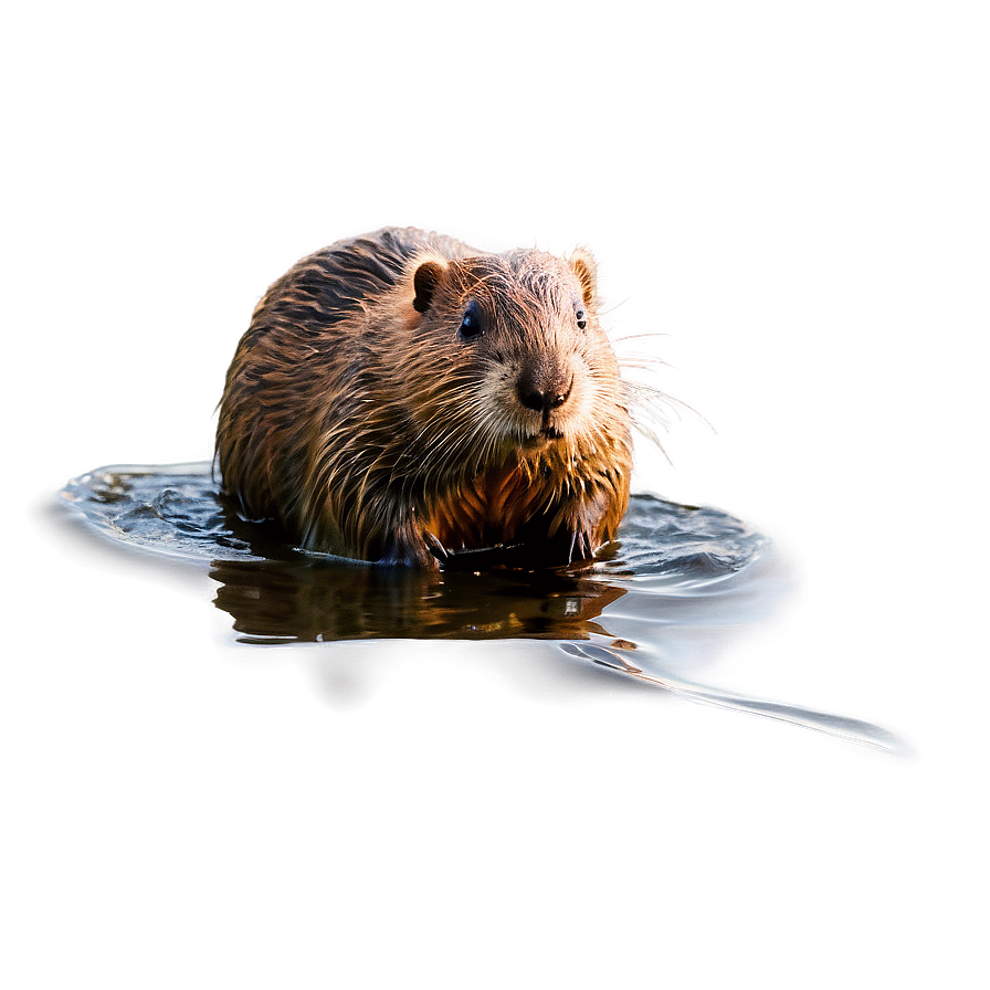 Beaver in Natural Habitat PNG pfh PNG with transparent background