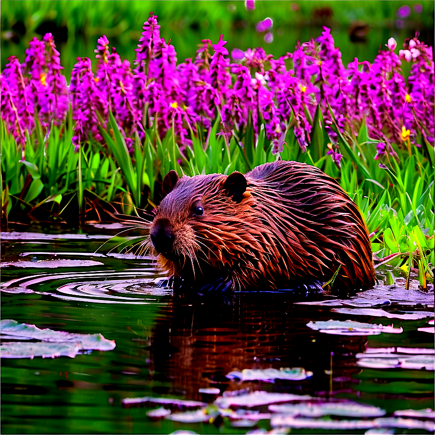 Beaver In Springtime Png 72