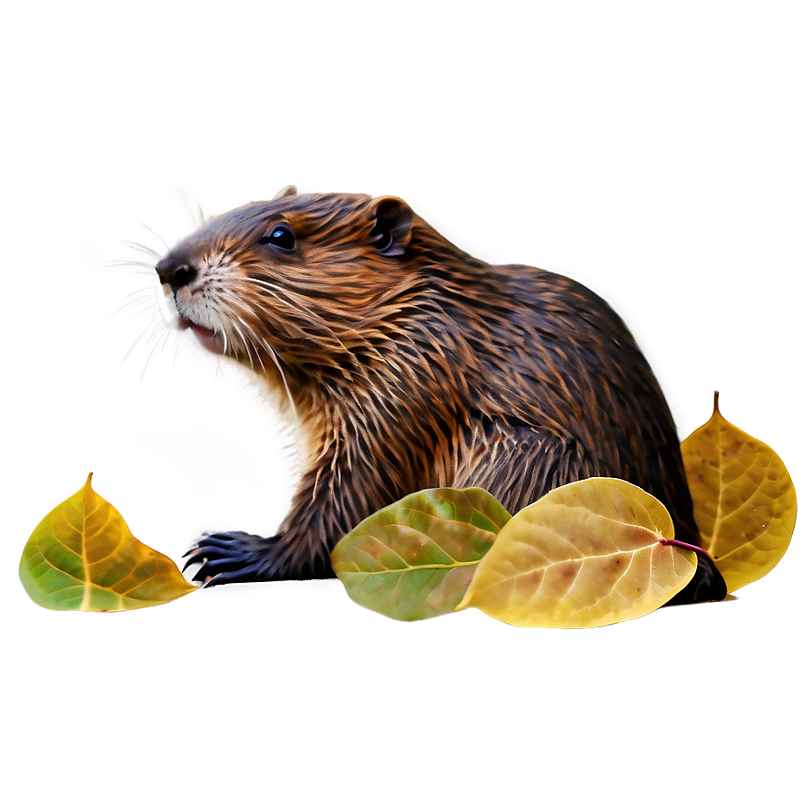 Beaver With Leaf Png 33