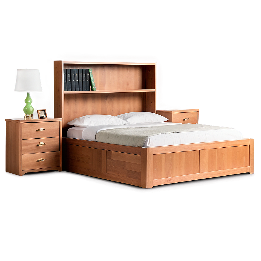 Bed With Bookcase Headboard Png 89