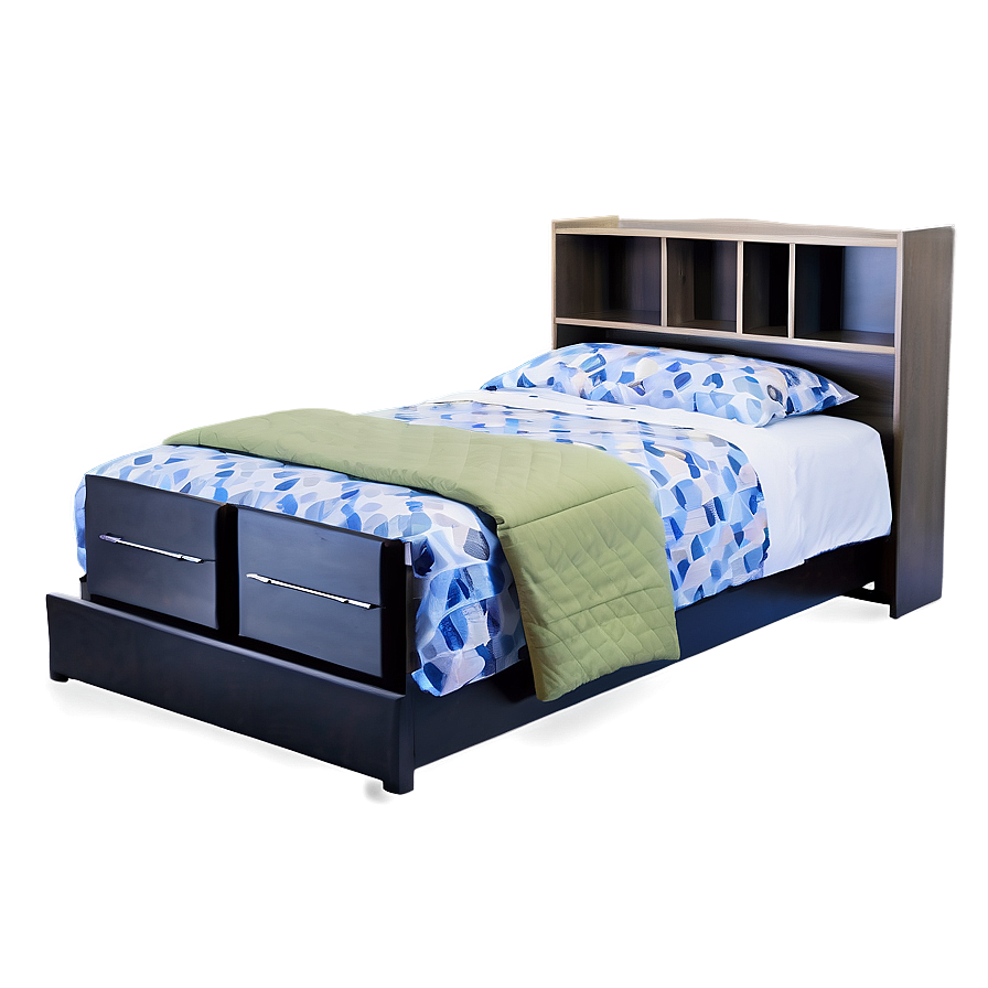 Bed With Bookcase Headboard Png 89