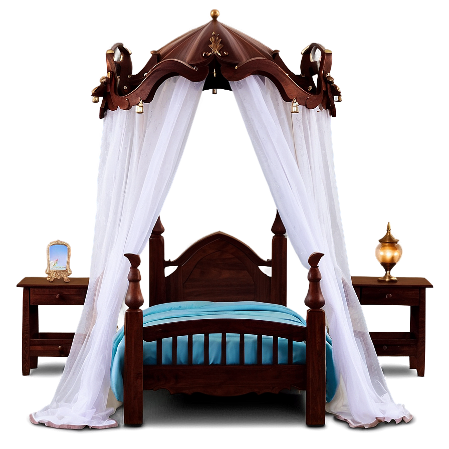 Bed With Canopy For Girls Png 06282024