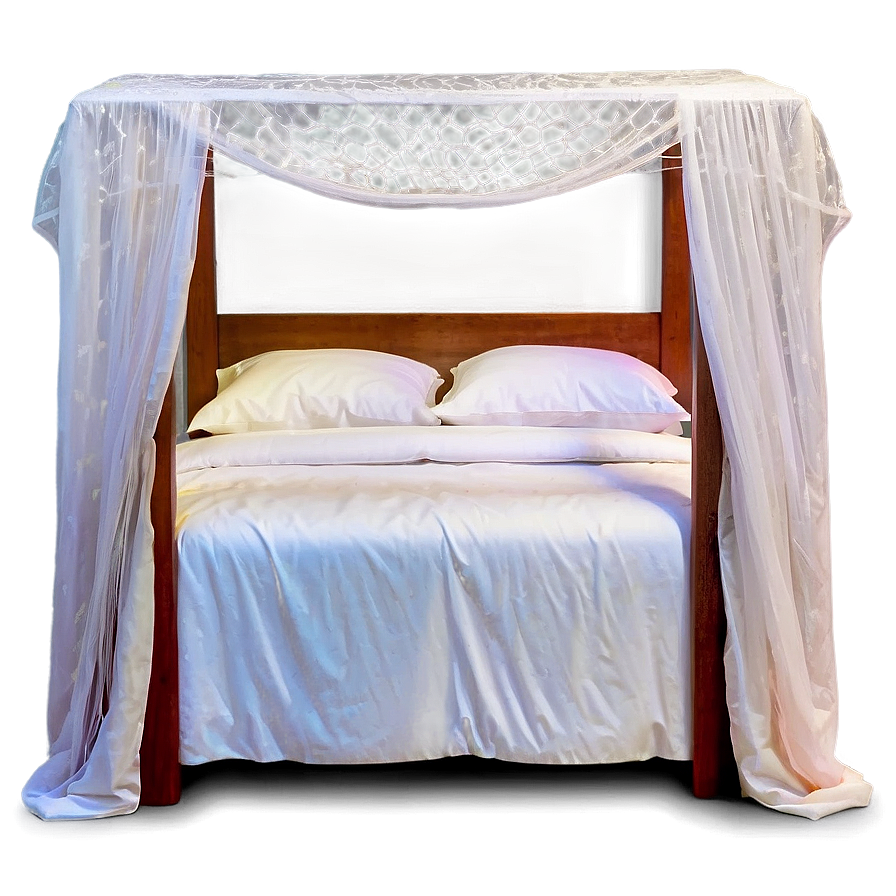 Bed With Canopy Net Png 05042024