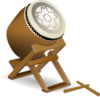 Bedug Drum Illustration PNG with transparent background