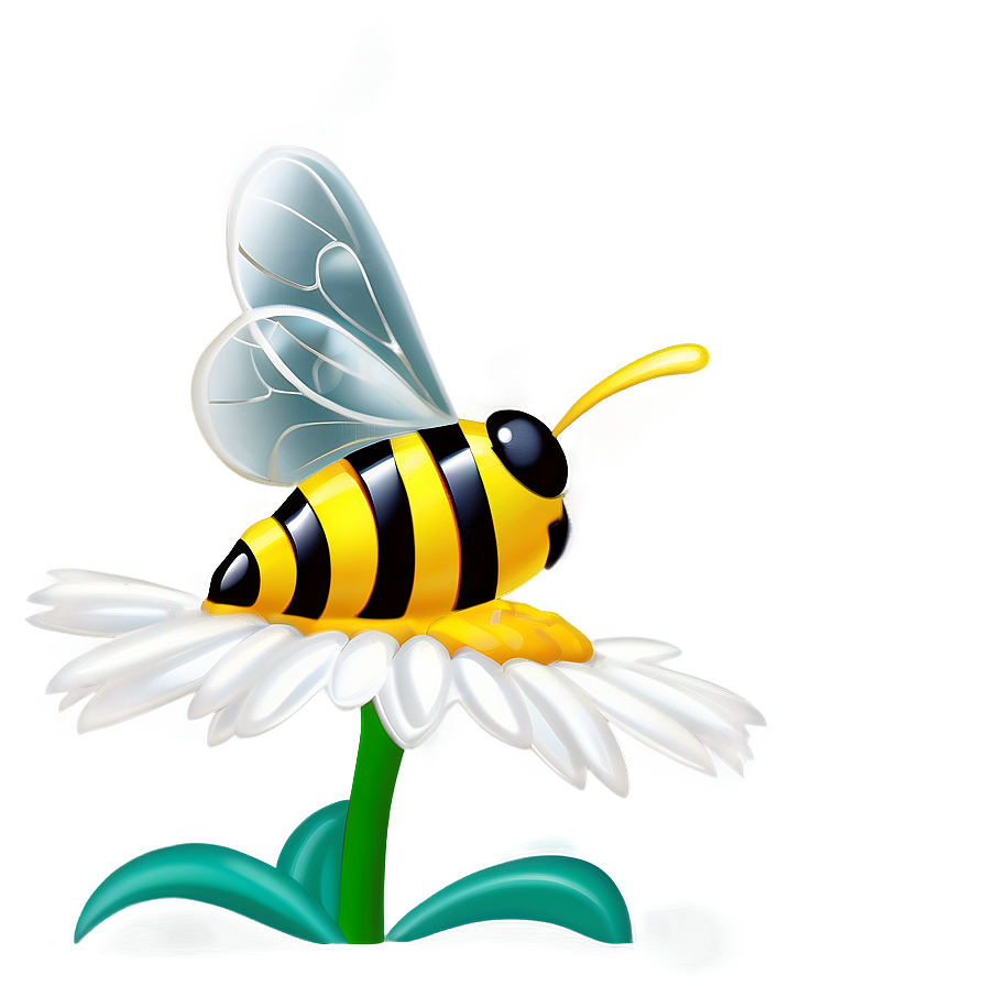 Bee And Daisy Png Sek9