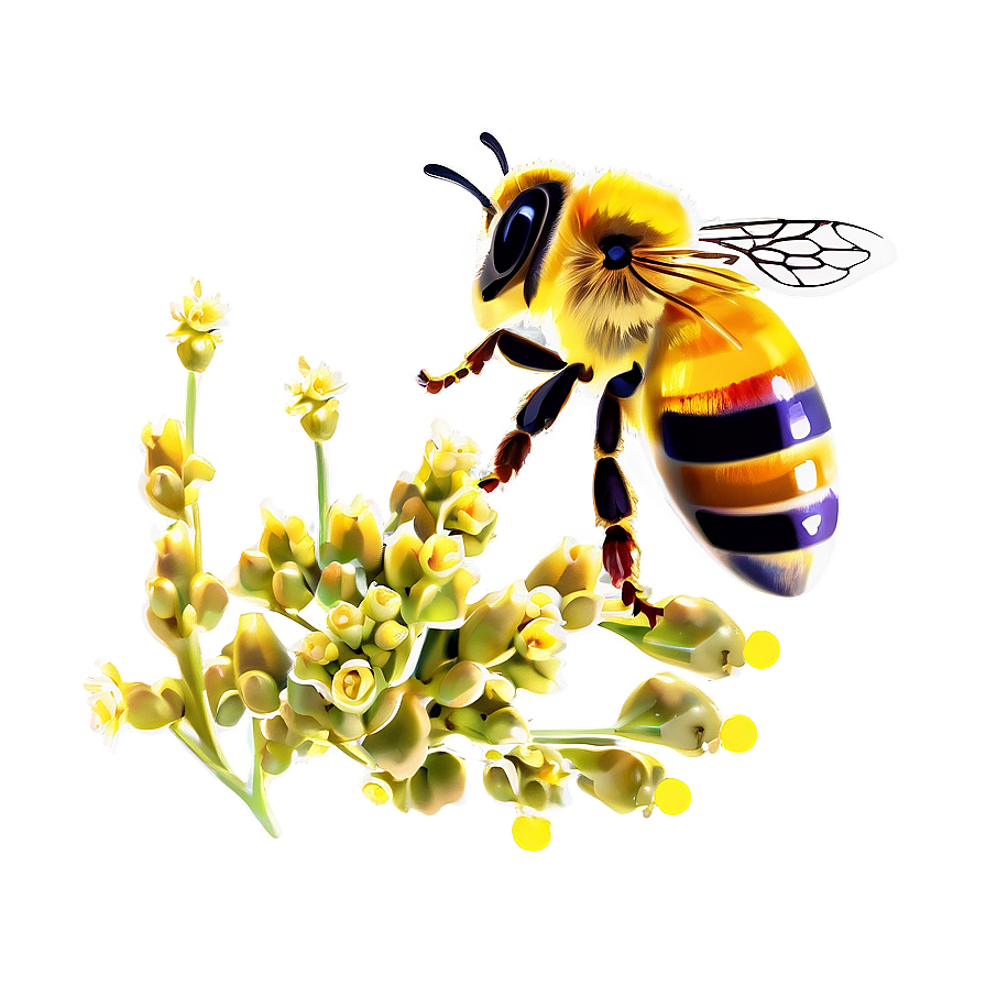 Bee And Pollen Png Esg86