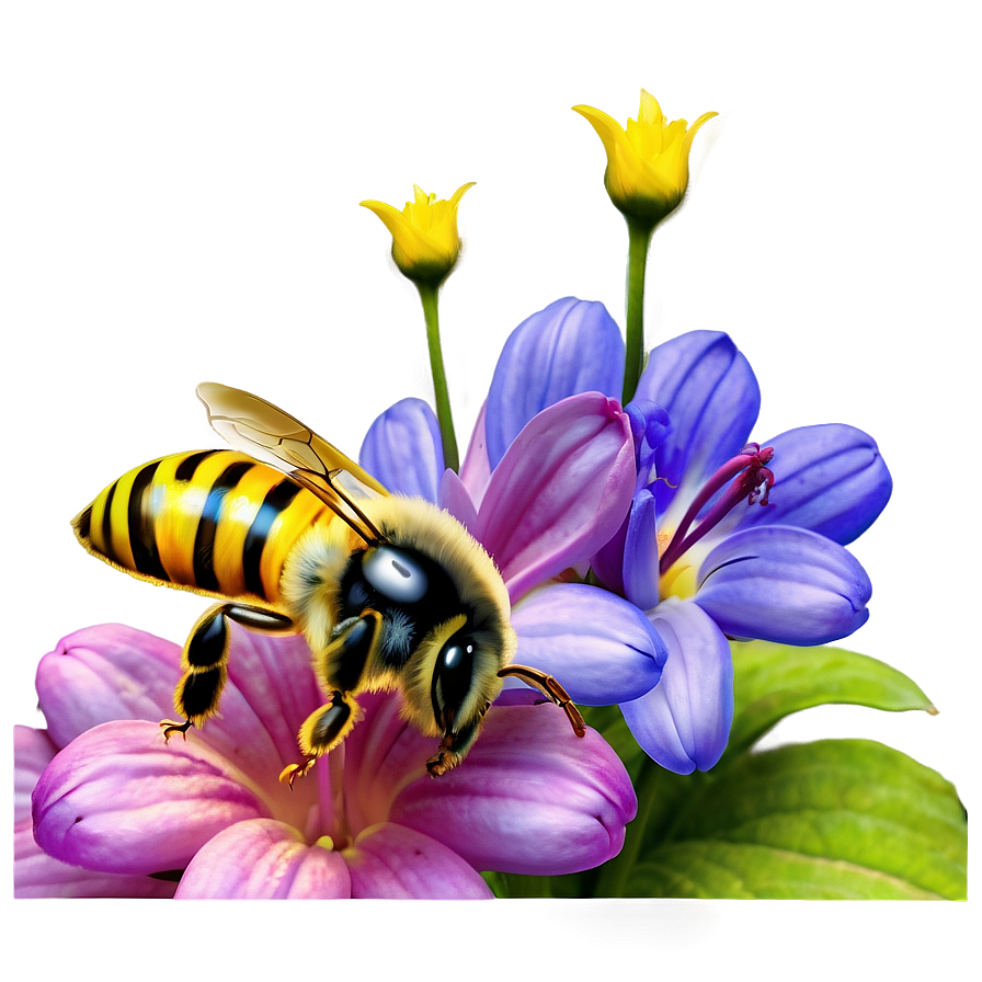 Bee On A Flower Png Aur43