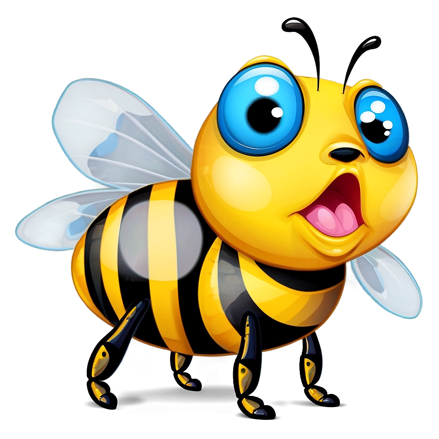 Bee With Big Eyes Png Qeu32