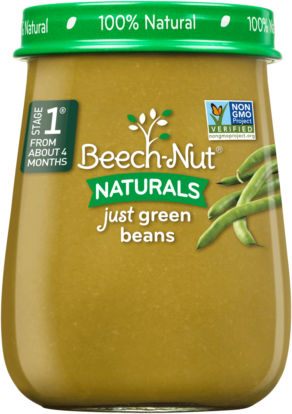 Beech Nut Naturals Green Beans Baby Food Jar