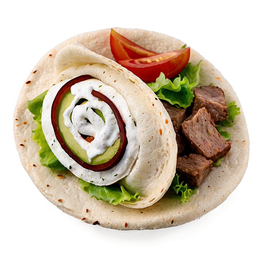 Beef Gyro Wrap PNG 06262024 PNG with transparent background