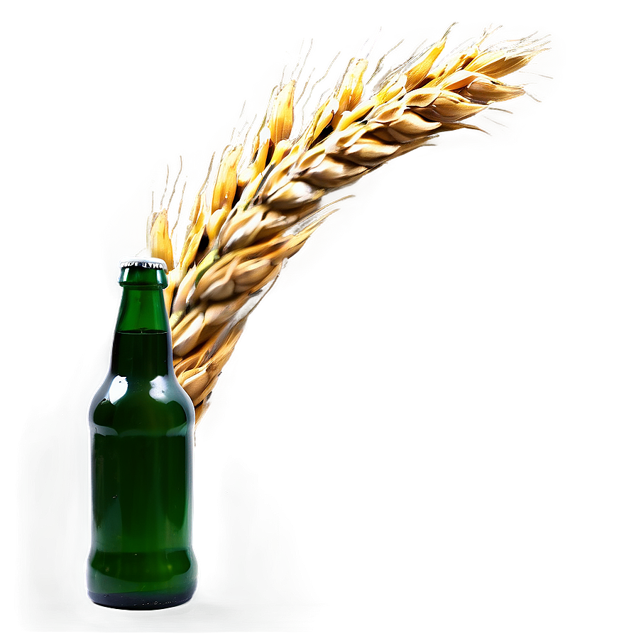 Beer Bottle And Wheat Png 05242024