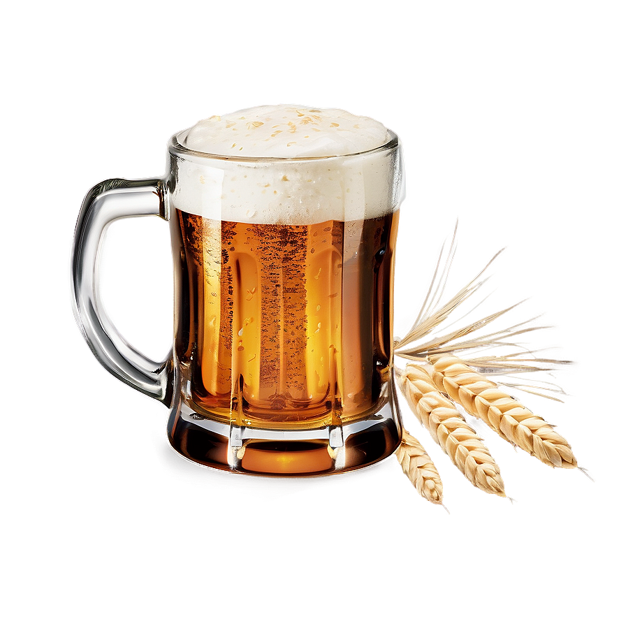 Beer Mug With Barley Png Qhx