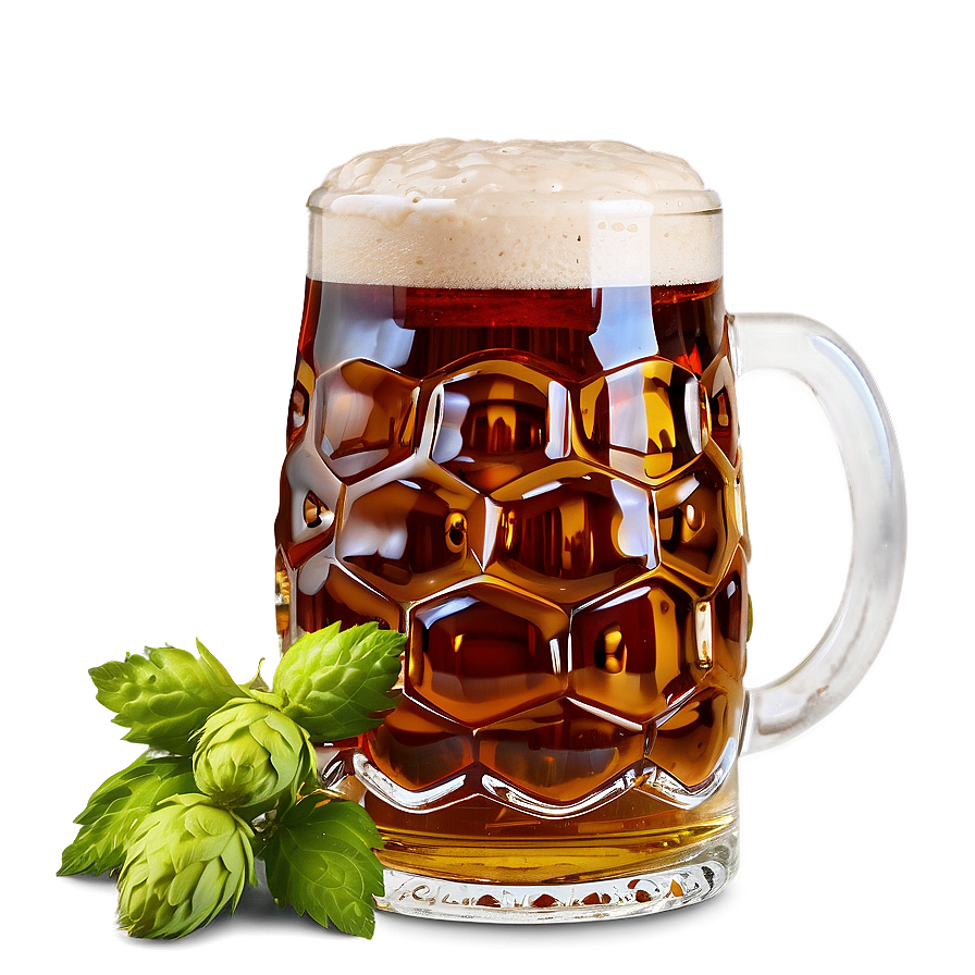 Beer Mug With Hops Png 89