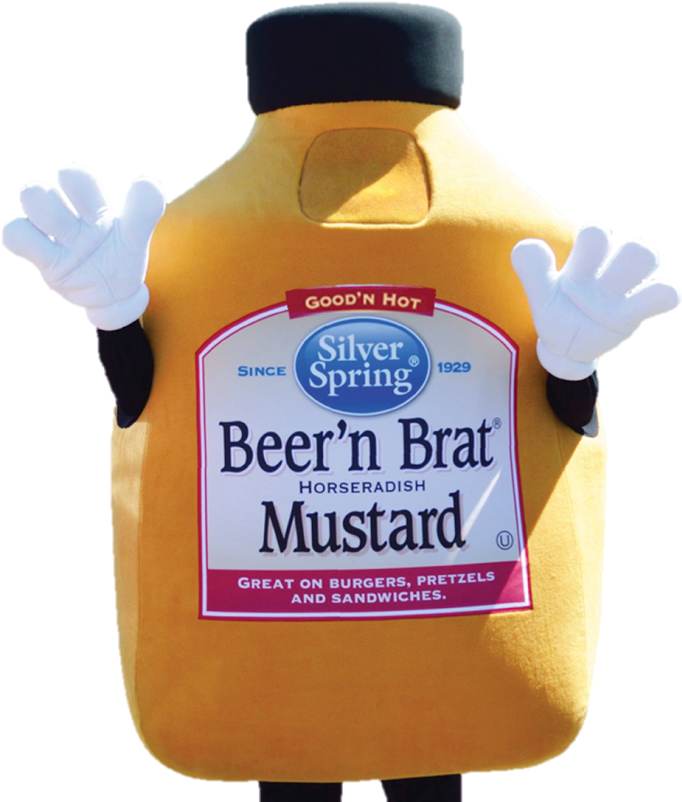 Beern Brat Horseradish Mustard Costume PNG with transparent background