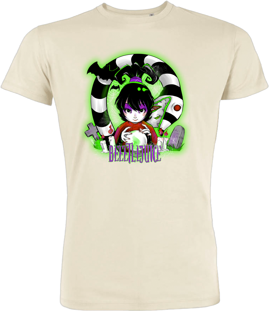 Psychodelicia Beetlejuice T Shirt Stanley T Shirt Beige - Beetlejuice Kid Shirts PNG with transparent background