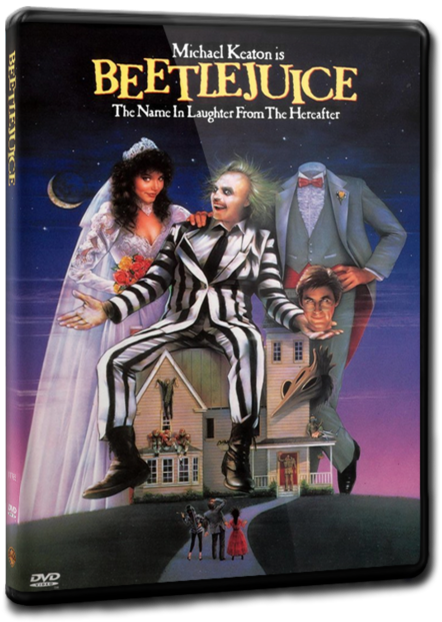 Michael Keaton And Beetlejuice Photograph - Beetlejuice Dvd Cover PNG with transparent background