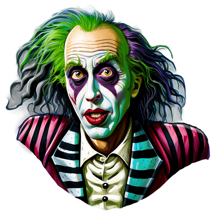 Beetlejuice Portrait Art PNG 05232024 PNG with transparent background