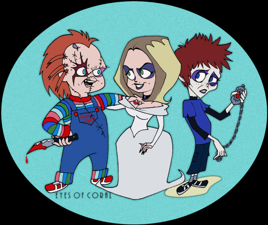 “ Beetlejuice Toon Style Chucky Fambasically I Drew - Chucky And Tiffany Cartoon, HD Png Download PNG with transparent background