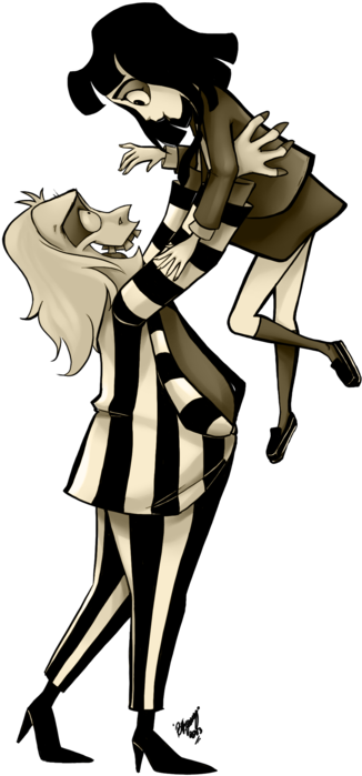Bssqtxmcyae8ycp - Beetlejuice And Lydia Cartoon PNG with transparent background