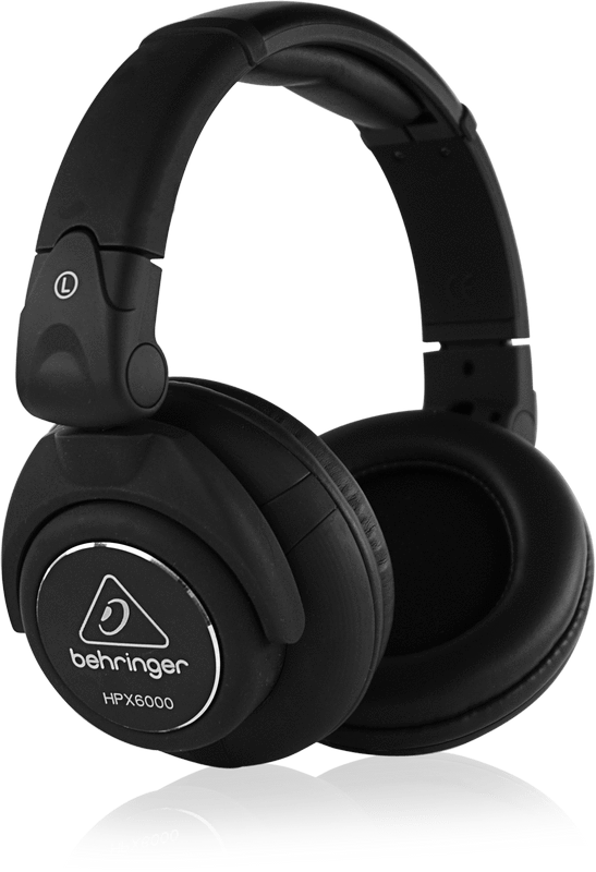 Behringer H P X6000 Professional D J Headphones PNG image with a transparent background, free high-resolution download