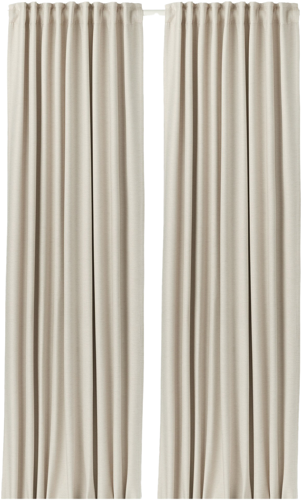 Beige Curtains Window Treatment PNG with transparent background