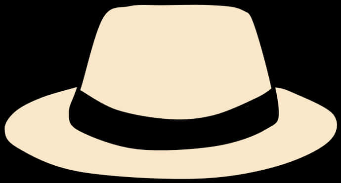 Beige Fedora Hat Graphic PNG with transparent background