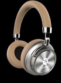 Beige Over Ear Headphones Raycon PNG with transparent background