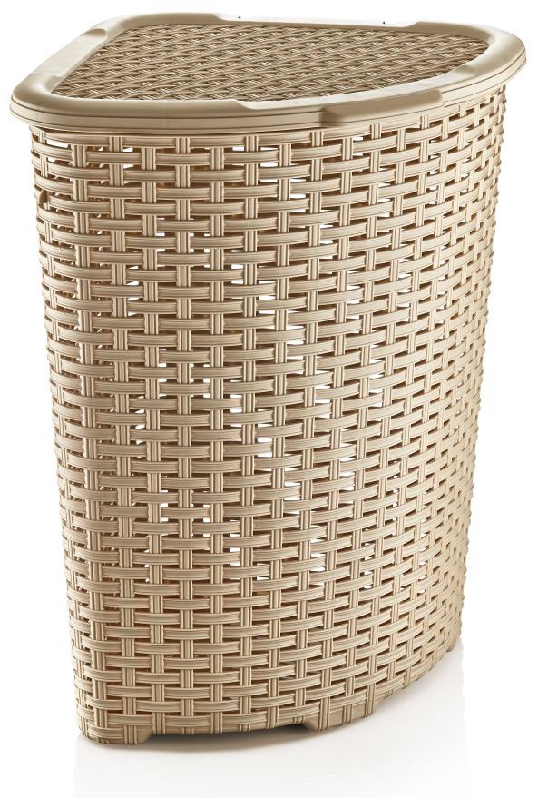 Beige Plastic Laundry Basket