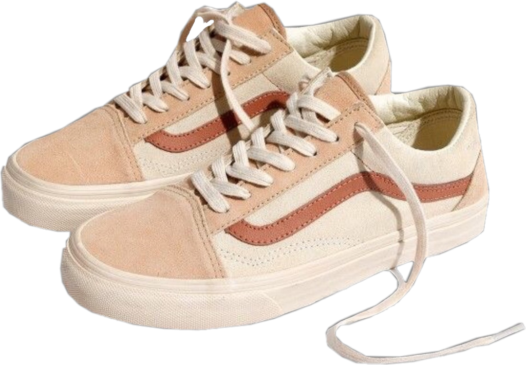 Beige Vans Sneakers Isolated