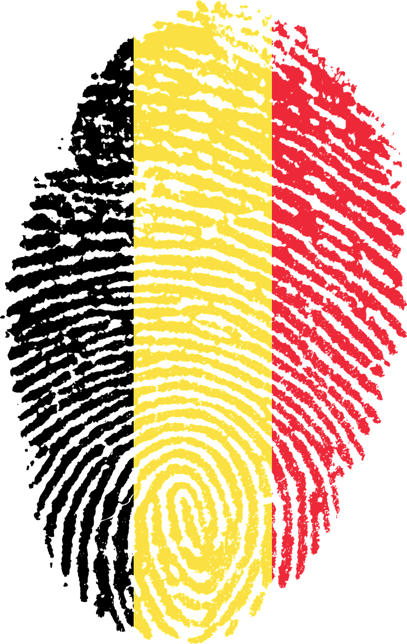 Belgian Flag Fingerprint Art