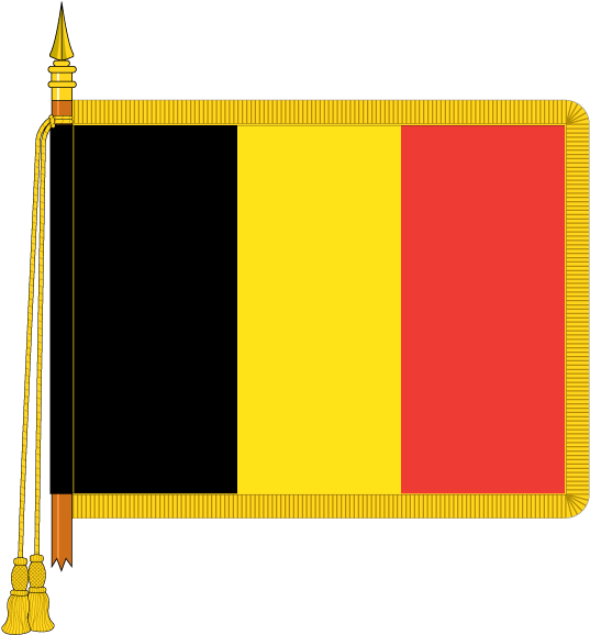 Belgian Flagwith Gold Fringeand Tassel