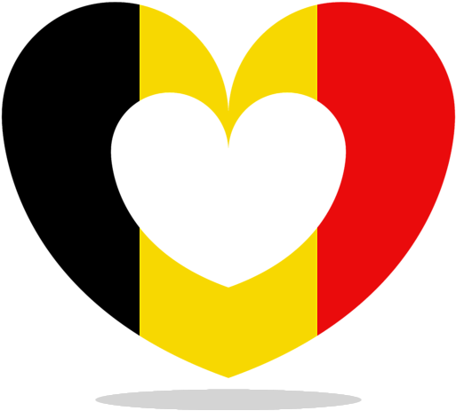 Belgian Heart Flag Graphic