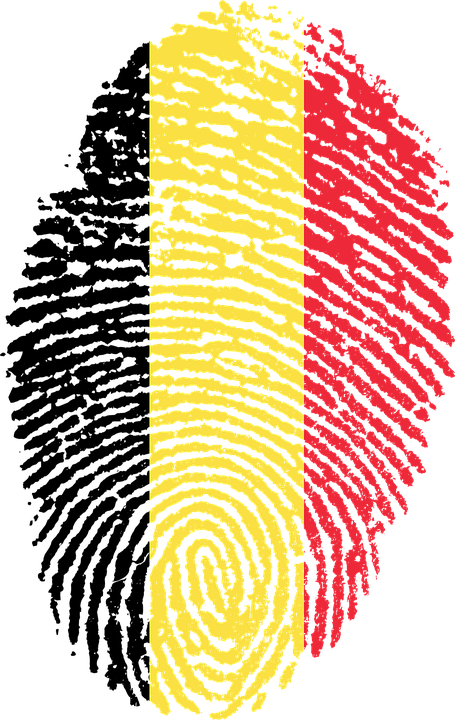 Belgium Flag Fingerprint Art PNG with transparent background