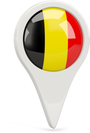 Belgium Flag Map Pin