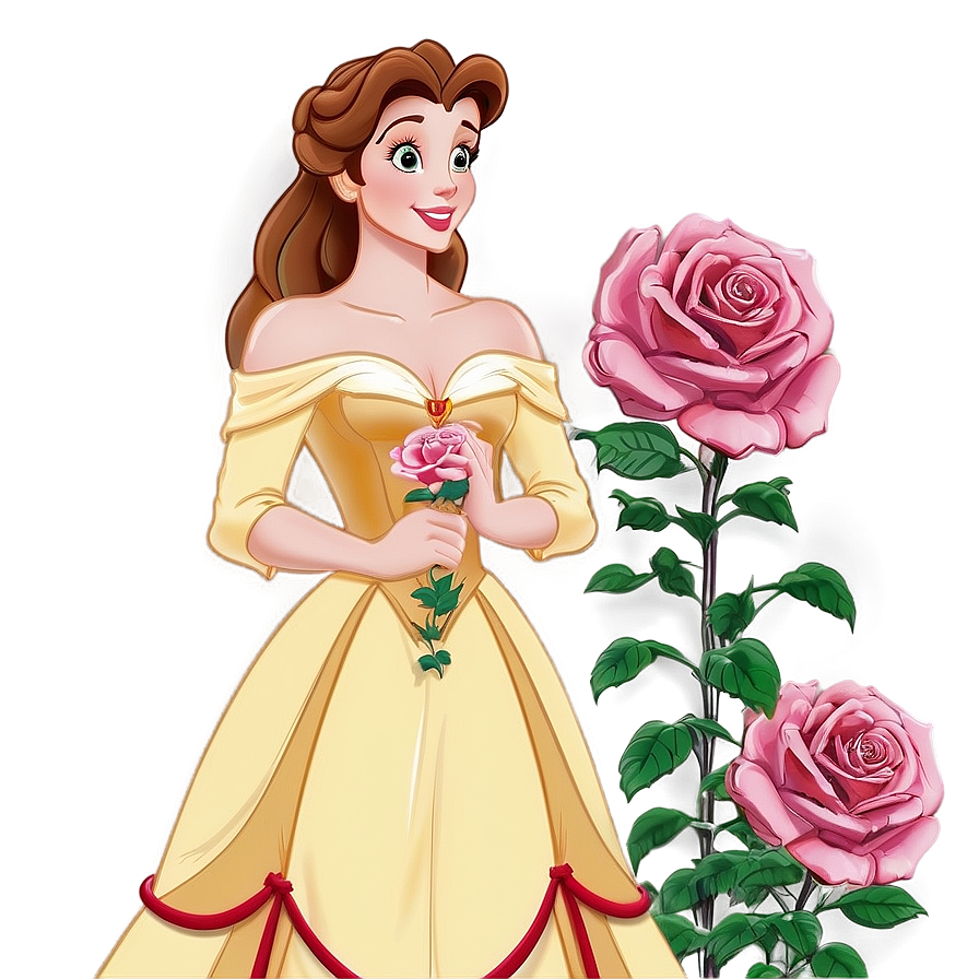 Belle In Rose Garden Png 06292024