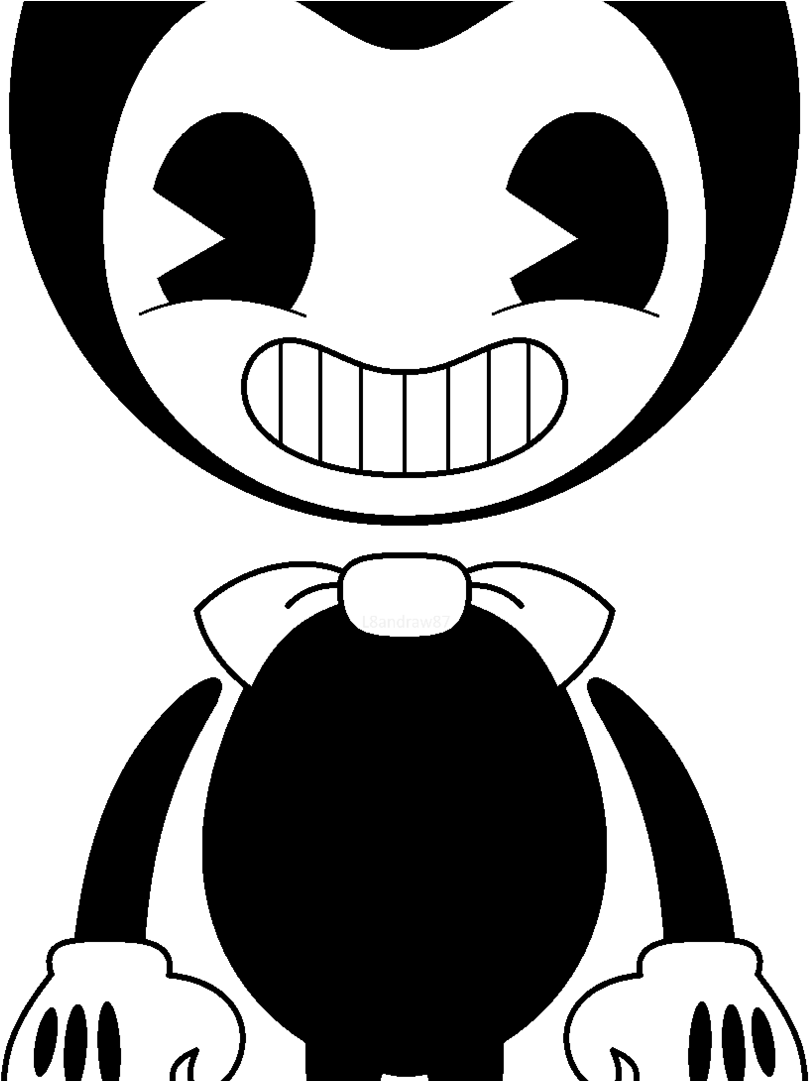 Bendy Cartoon Character Smile