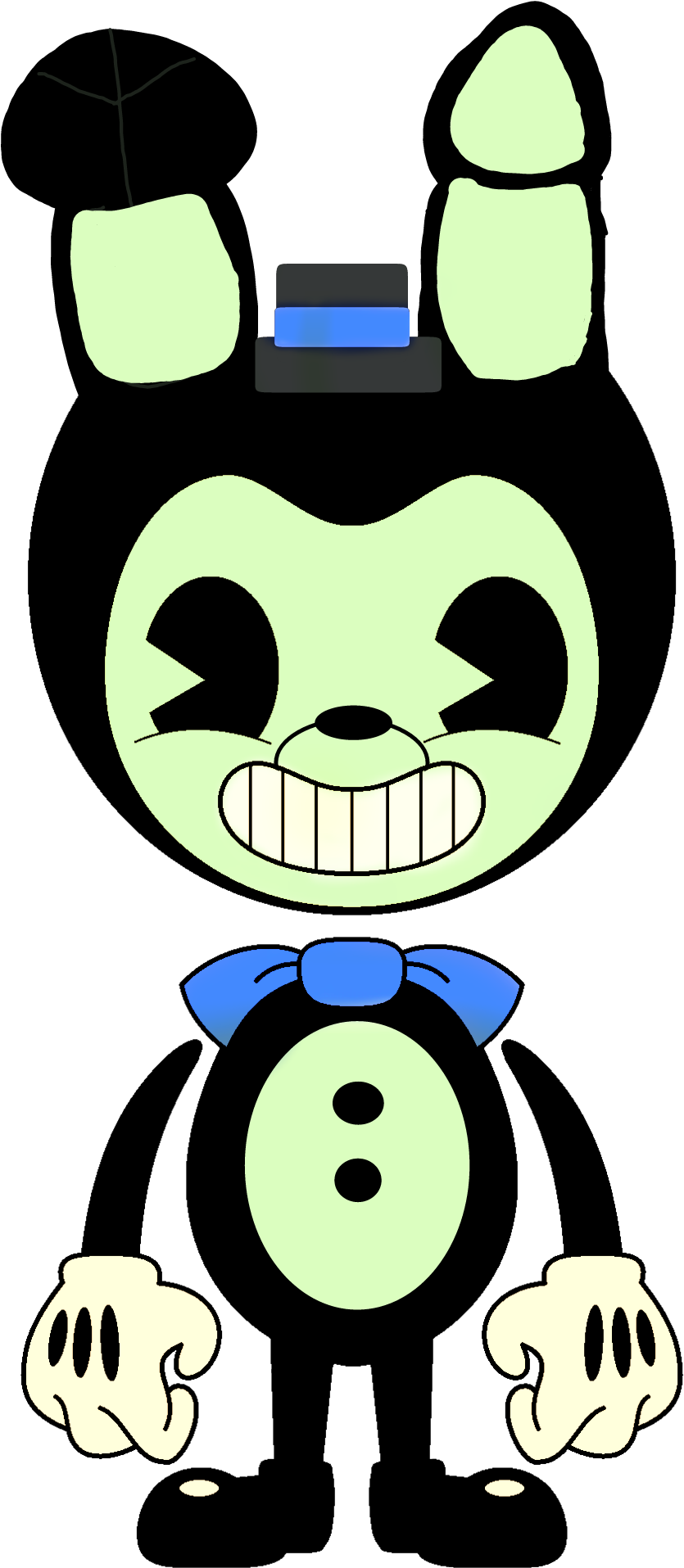 Bendy Cartoon Character Standing