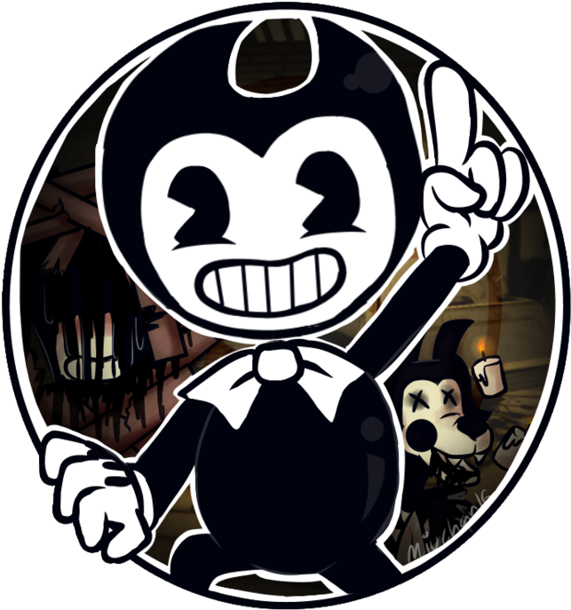 Bendy Cartoon Character Sticker